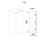Горен модул с врата и два рафта БФ-Капучино мат-11-115