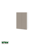 Горен модул за ъгъл с врата и два рафта БФ-Капучино мат-11-122