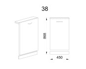 Врата за съдомиялна БФ-Капучино мат-11-38