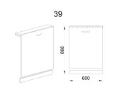 Врата за съдомиялна БФ-Капучино мат-11-39