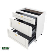 Долен модул с три чекмеджета БФ-Бяло мат-09-55