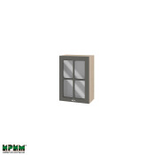 Горен модул с витринна врата и рафт МФ-Цимент мат-06-118