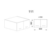 Горен модул с две врати МФ-Цимент мат-06-111
