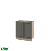Долен модул за вграждане на мивка с две врати и рафт МФ-Цимент мат-06-23