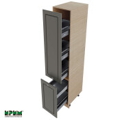Колонен модул бутилиера с две врати с плавно пребиране МФ-Цимент мат-06-65