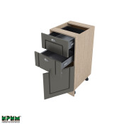 Долен модул с две чекмеджета и врата МФ-Цимент мат-06-53 (десен)