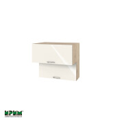 Горен модул с две хоризонтални врати АРФ-Крийм гланц-06-107