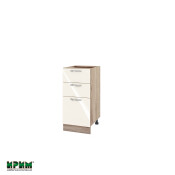 Долен модул с чекмедже,врата и рафт АРФ-Крийм гланц-06-27