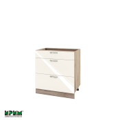 Долен модул с три чекмеджета с плавно затваряне АРФ-Крийм гланц-06-120