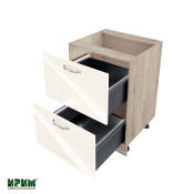 Долен модул с две чекмеджета АРФ-Крийм гланц-06-72