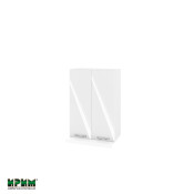 Горен модул с две врати и два рафта за аспиратор БФ-Бяло гланц-05-117