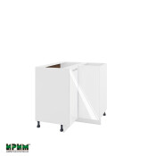 Долен модул ъглов с две врати и рафт БФ-Бяло гланц-05-61