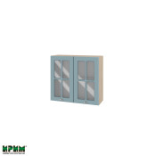 Горен модул с две витринни врати и рафт МФ-Деним мат-06-104