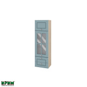 Горен модул с врата,витрина и две чекмеджета МФ-Деним мат-06-101
