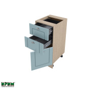 Долен модул с две чекмеджета и врата с плавно затваряне МФ-Деним мат-06-53 (десен)