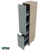 Колонен модул бутилиера с две врати МФ-Олив мат-11-65
