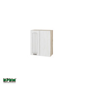 Горен модул за ъгъл с врата и рафт АРФ-Бяло фладер-04-17 (десен)