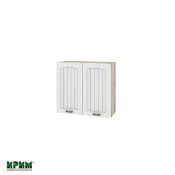 Горен модул с две врати и рафт АРФ-Бяло фладер-04-4