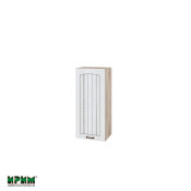 Горен модул с врата и два рафта АРФ-Бяло фладер-04-166 (ляв)