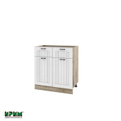 Долен модул с 2 чекмеджета,2 врати и рафт АРФ-Бяло фладер-04-26