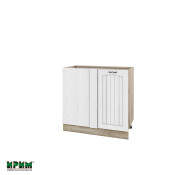 Долен модул за ъгъл с врата и рафт АРФ-Бяло фладер-04-92 (ляв)