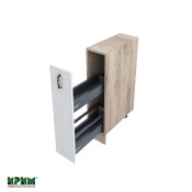 Долен модул бутилиера с плавно затваряне АРФ-Бяло фладер-04-58