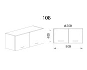 Горен модул с две врати АРФ-Сонома-02-108