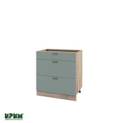 Долен модул с три чекмеджета с плавно затваряне АРФ-Олив мат-11-120