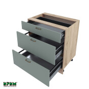 Долен модул с три чекмеджета с плавно затваряне АРФ-Олив мат-11-55