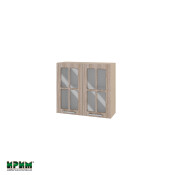 Горен модул с две витринни врати и рафт МФ-Сонома-02-104