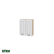 Горен модул с две врати и рафт МФ-Бяло фладер-04-3