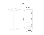 Горен модул с врата и два рафта МФ-Бяло фладер-04-165 (ляв)