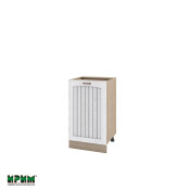 Долен модул с врата и рафт МФ-Бяло фладер-04-93 (ляв)