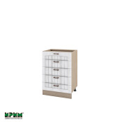 Долен модул с пет чекмеджета МФ-Бяло фладер-04-29