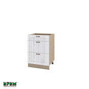 Долен модул с три чекмеджета МФ-Бяло фладер-04-57