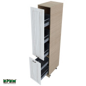 Колонен модул бутилиера с две врати МФ-Бяло фладер-04-65