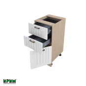 Долен модул с две чекмеджета и врата с плавно затваряне МФ-Бяло фладер-04-53 (десен)