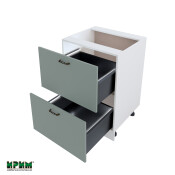 Долен модул с две чекмеджета с плавно затваряне и LED осветление БФ-Олив мат-11-72