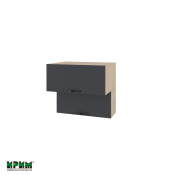 Горен модул с две хоризонтални врати МФ-Карбон мат-11-107