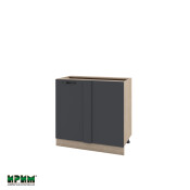 Долен модул за ъгъл с врата и рафт МФ-Карбон мат-11-42