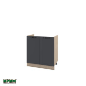 Долен модул за бордова мивка с две врати МФ-Карбон мат-11-30