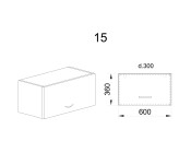 Горен модул с хоризонтална врата АРФ-Капучино мат-11-15