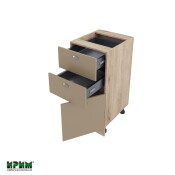 Долен модул с две чекмеджета и врата с плавно затваряне АРФ-Капучино мат-11-53