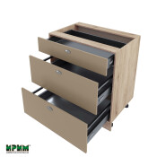 Долен модул с три чекмеджета с плавно затваряне АРФ-Капучино мат-11-55