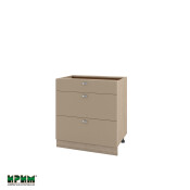 Долен модул с три чекмеджета с плавно затваряне МФ-Капучино мат-11-120