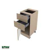 Долен модул с две чекмеджета и врата с плавно затваряне МФ-Капучино мат-11-53