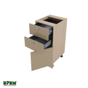 Долен модул с две чекмеджета и врата с плавно затваряне МФ-Капучино мат-11-53