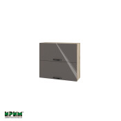 Горен модул с две хоризонтални врати АРФ-Антрацит гланц-05-12