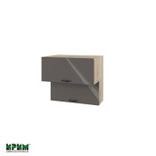 Горен модул с две хоризонтални врати АРФ-Антрацит гланц-05-107