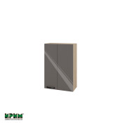 Горен модул за ъгъл с врата и рафт МФ-Антрацит гланц-05-122